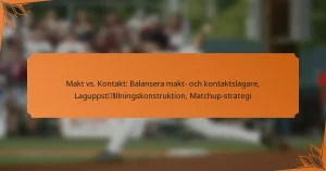 Makt vs. Kontakt: Balansera makt- och kontaktslagare, Laguppställningskonstruktion, Matchup-strategi