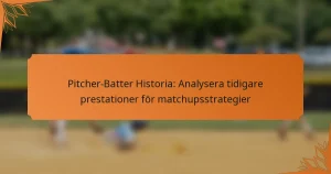 Pitcher-Batter Historia: Analysera tidigare prestationer för matchupsstrategier